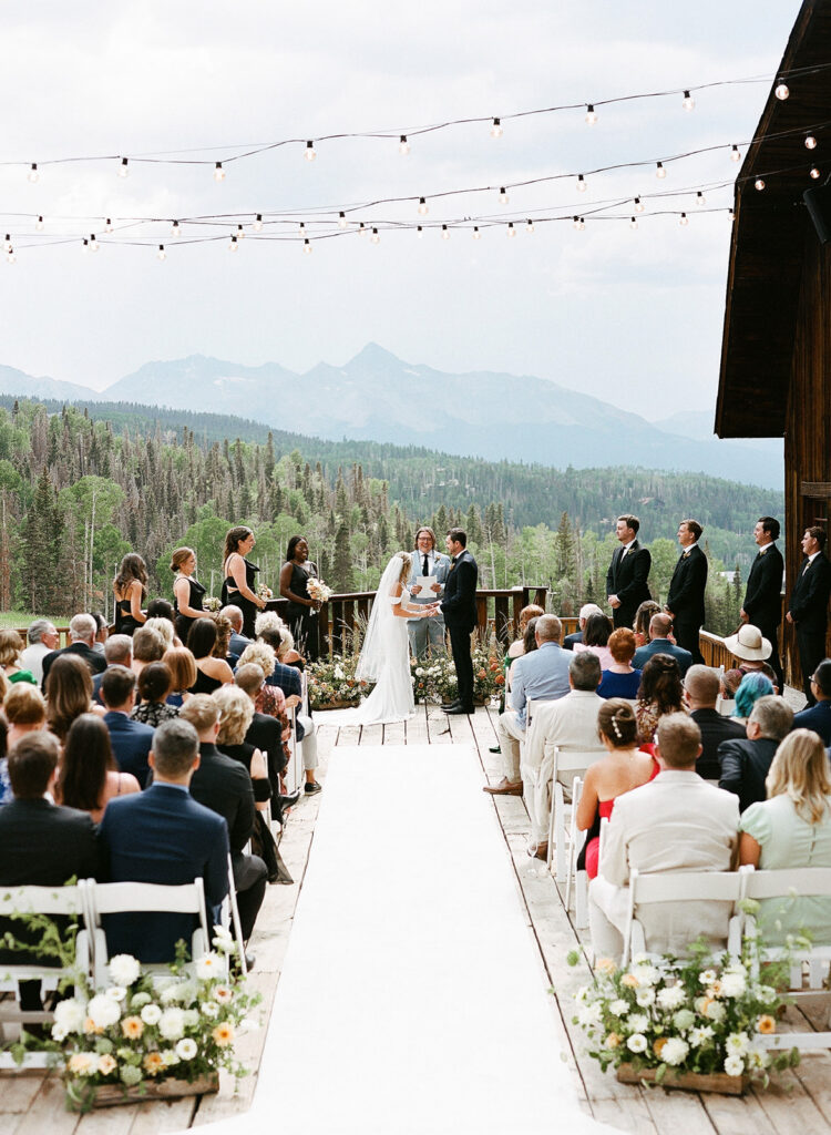 Wedding Ceremony at Gorrono Ranch in Telluride, Colorado